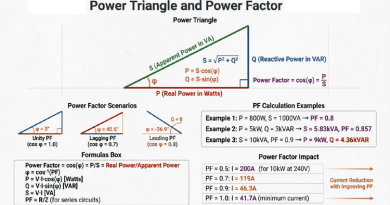 Power-Triangle-and-Power-Factor-AC-Efficiency