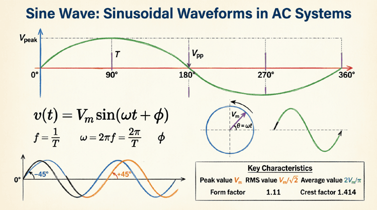 Sine-Wave-Sinusoidal-Waveforms-in-AC-Systems