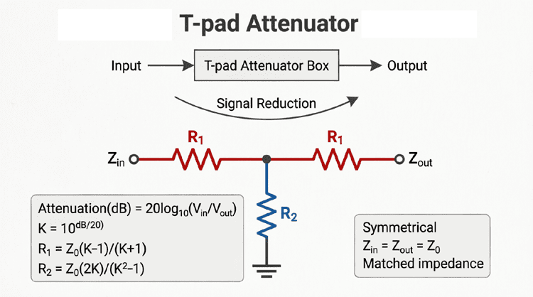 T-pad-Attenuator