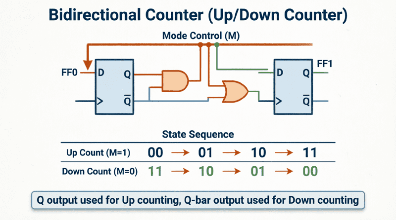 Up/Down Digital Counter Design