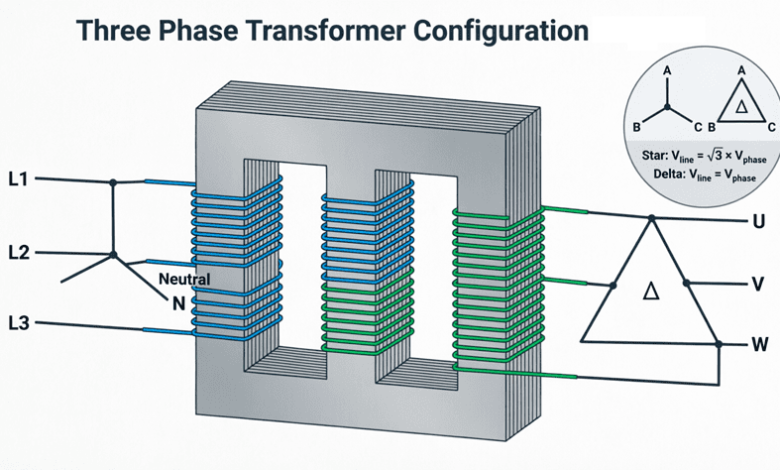 Three Phase Transformers Connections & Configurations