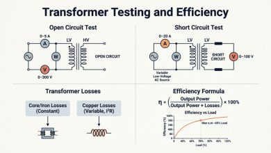 Transformer Testing and Efficiency, OC, SC Tests & Losses